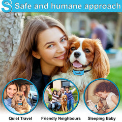 Small Dog Bark Collar Humane No Shock Rechargeable Anti Barking Collar Rainproof