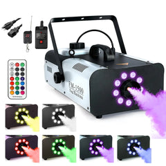 5 Core Fog Machine Indoor Outdoor  1500W 6000CFM Fogger Smoke Machine w LED  2.5 L Tank  Remote